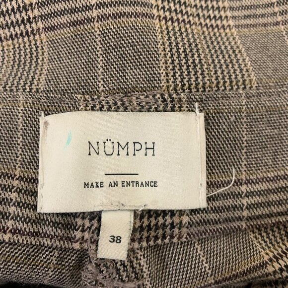Numph Caviar Check Nugiann Pants Office Siren Career Size Medium - Picture 5 of 8